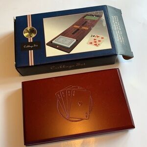 Mahogany Cribbage Set game night family fun great gift! Man cave game room cards